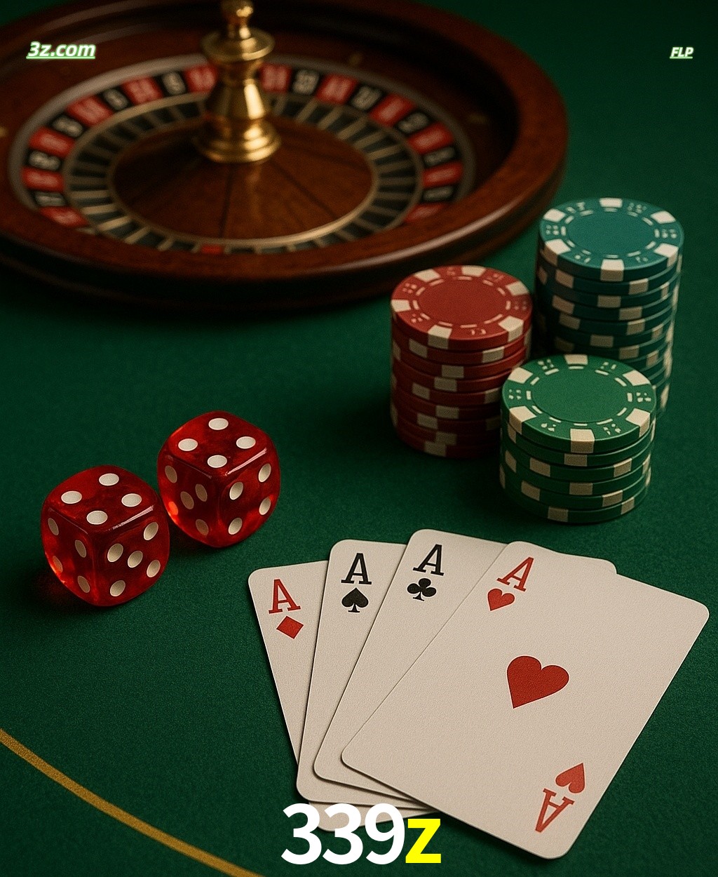 Cassino online 339z com jogos de mesa: roleta, dados, pôquer e fichas